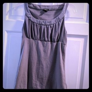 Silver night out comfortable top.